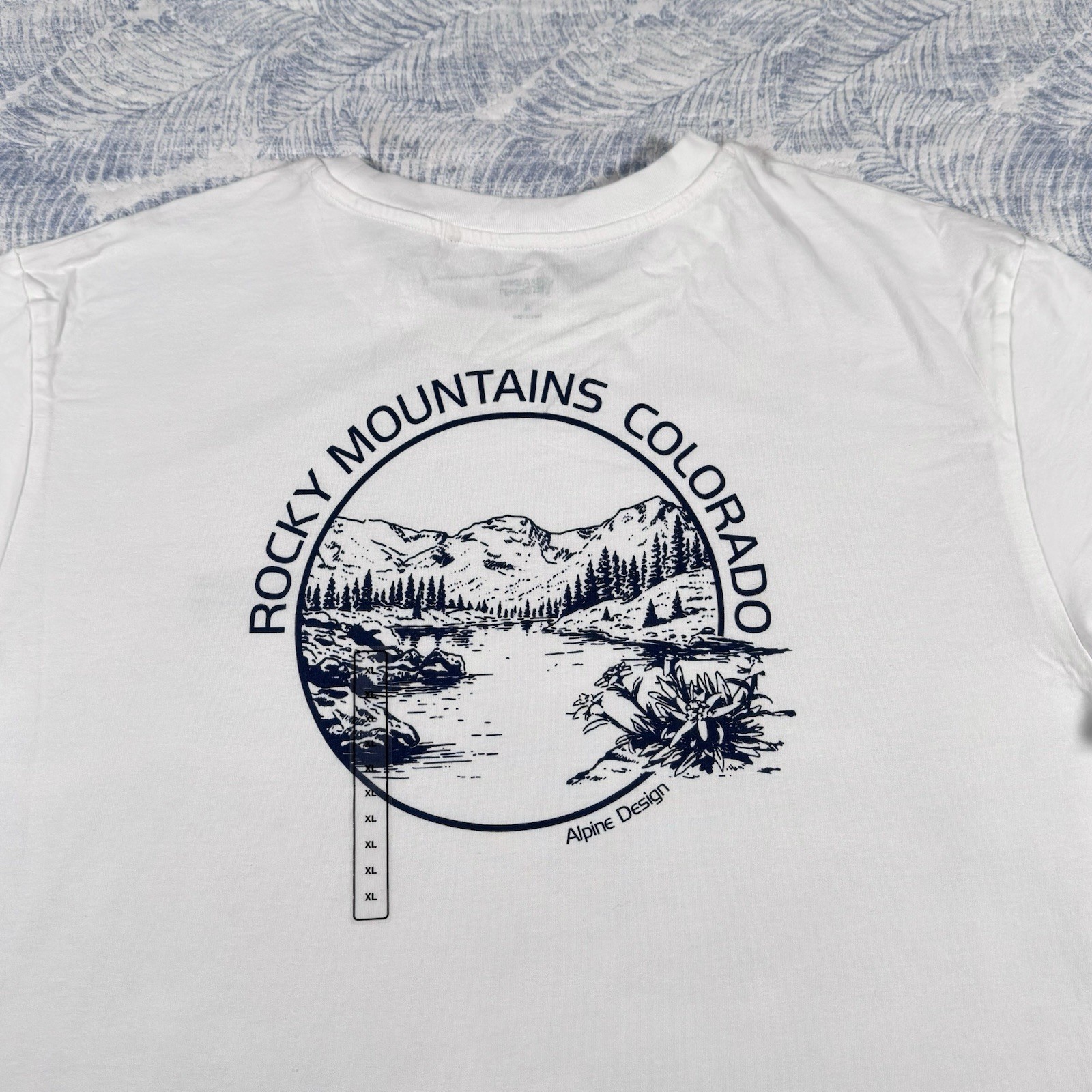 Alpine Design Rocky Mountains Colorado T-Shirt Mens Size XL White Organic Cotton gallery