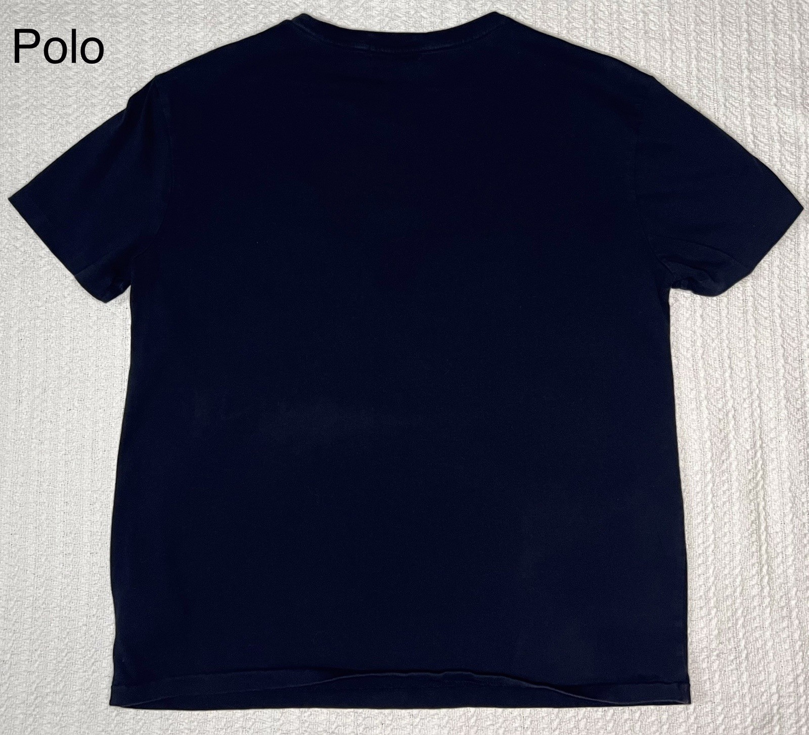 Polo Ralph Lauren Flag Logo Colorblock T-Shirt – Men’s Size M 20” X 24”– Navy gallery