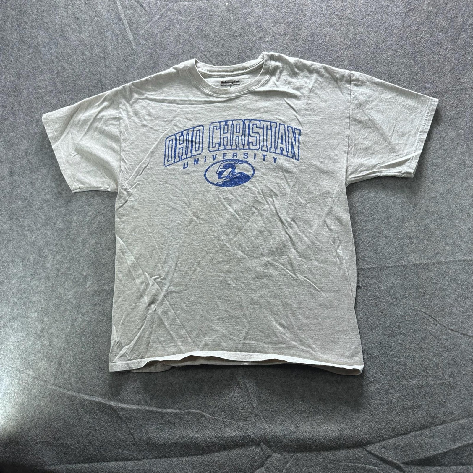 Champion Shirt Mens L Gray Ohio Christian University Graphic Tee Crewneck gallery