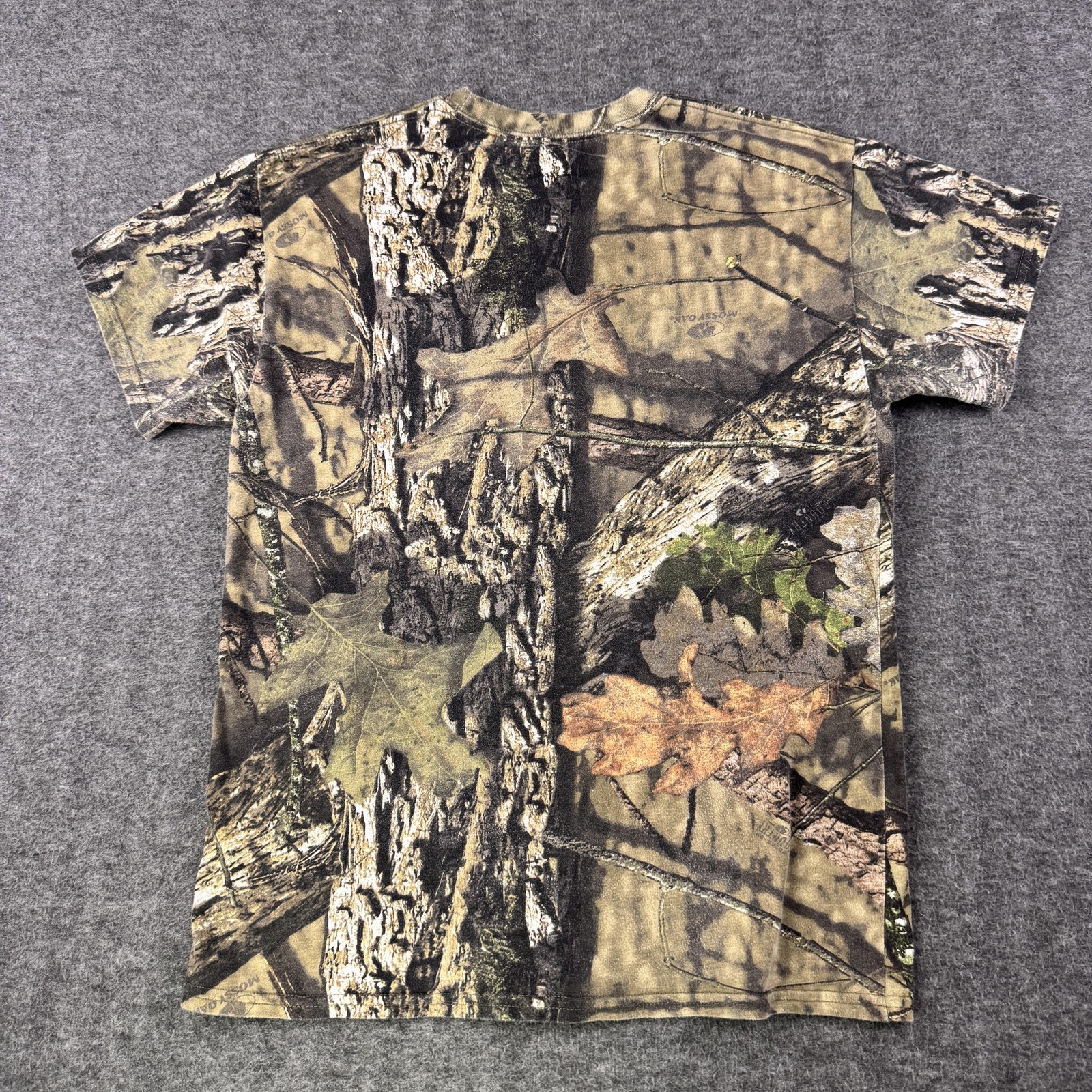 Mossy Oak Shirt Mens Medium Brown Camo Short Sleeve Hunting Outdoor Tee gallery