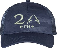 Only 2nd Amendment 1791 Guns Embroidered One Size Fits All Baseball Hats