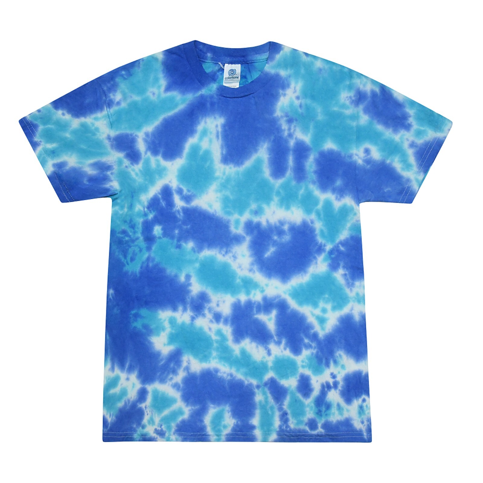 MultiBlue Tie Dye T-Shirts Adult & Kids Sizes Cotton Colortone gallery