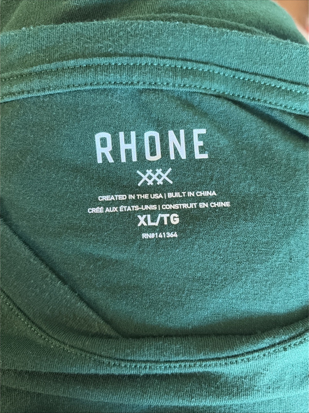 Rhone x MensHealth Green MENTAL HEALTHY Gym Exercise Workout Crewneck T-shirt XL gallery