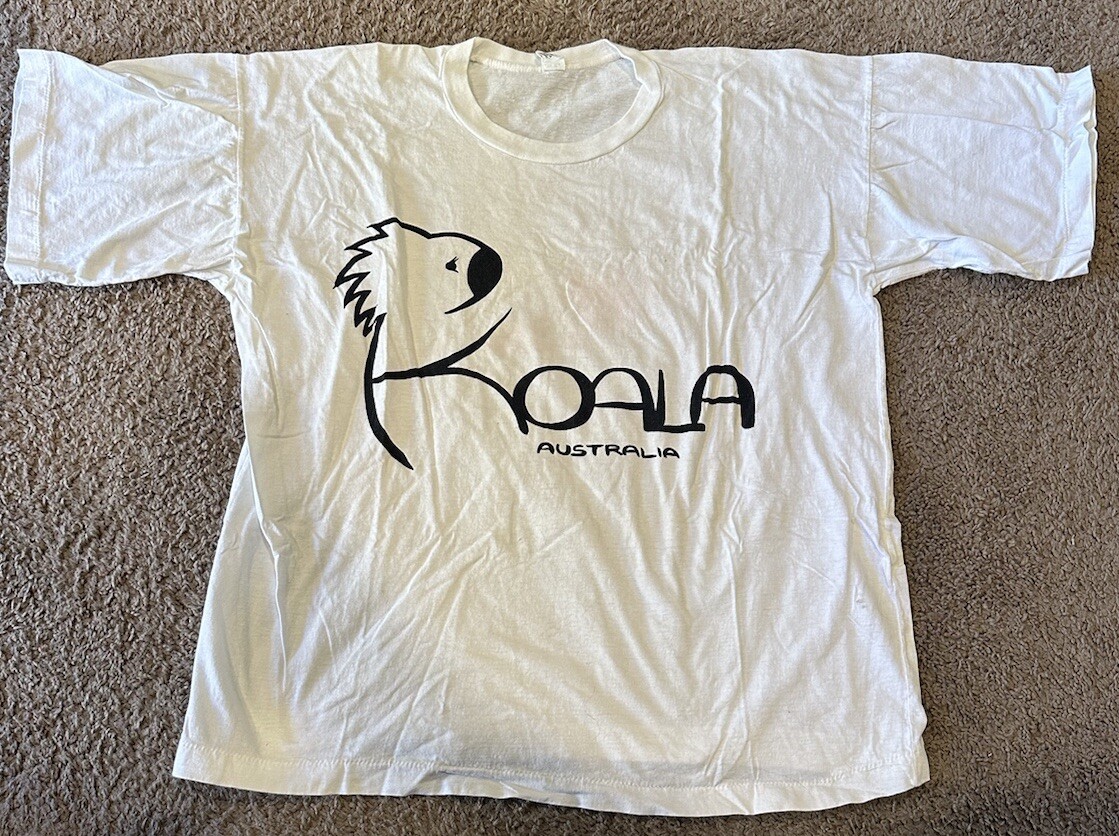 Vintage Koala Bear Australia Single Stitch T-Shirt Size L 90s Y2K