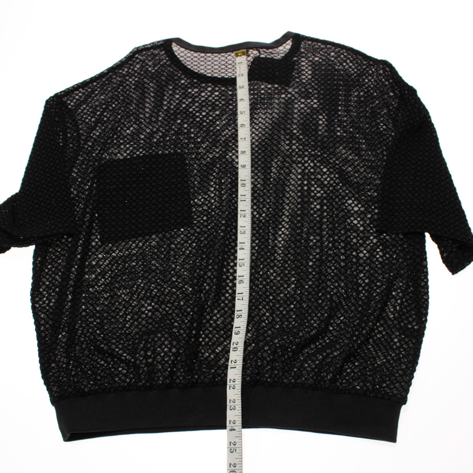 Italo Ferretti NWT Semi Sheer Velvet Mesh T-Shirt Size XL In Black gallery