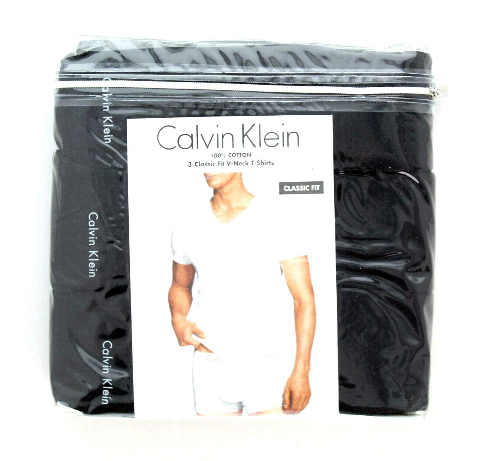 Calvin Klein Men's T-Shirts V-Neck Undershirt, Classic Fit Tee Shirt, 3 Pack gallery