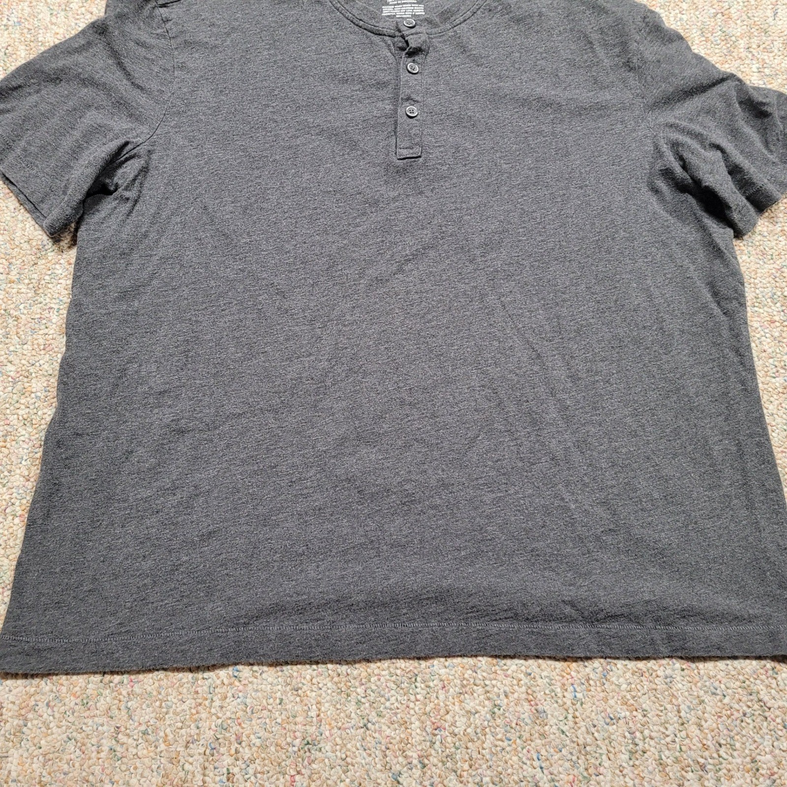 Duluth Trading Co Shirt Mens XL Gray Henley Organic Cotton Short Sleeve Work gallery