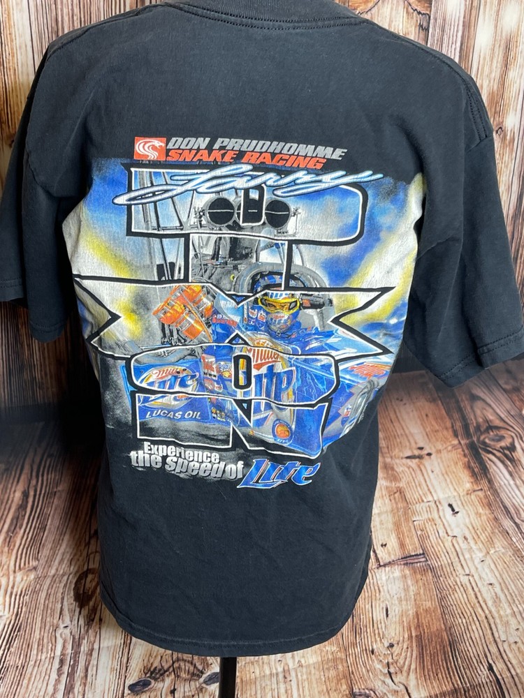 Vintage Don Prudhomme Larry Dixon Snake Racing NHRA Miller Beer T Shirt Size M