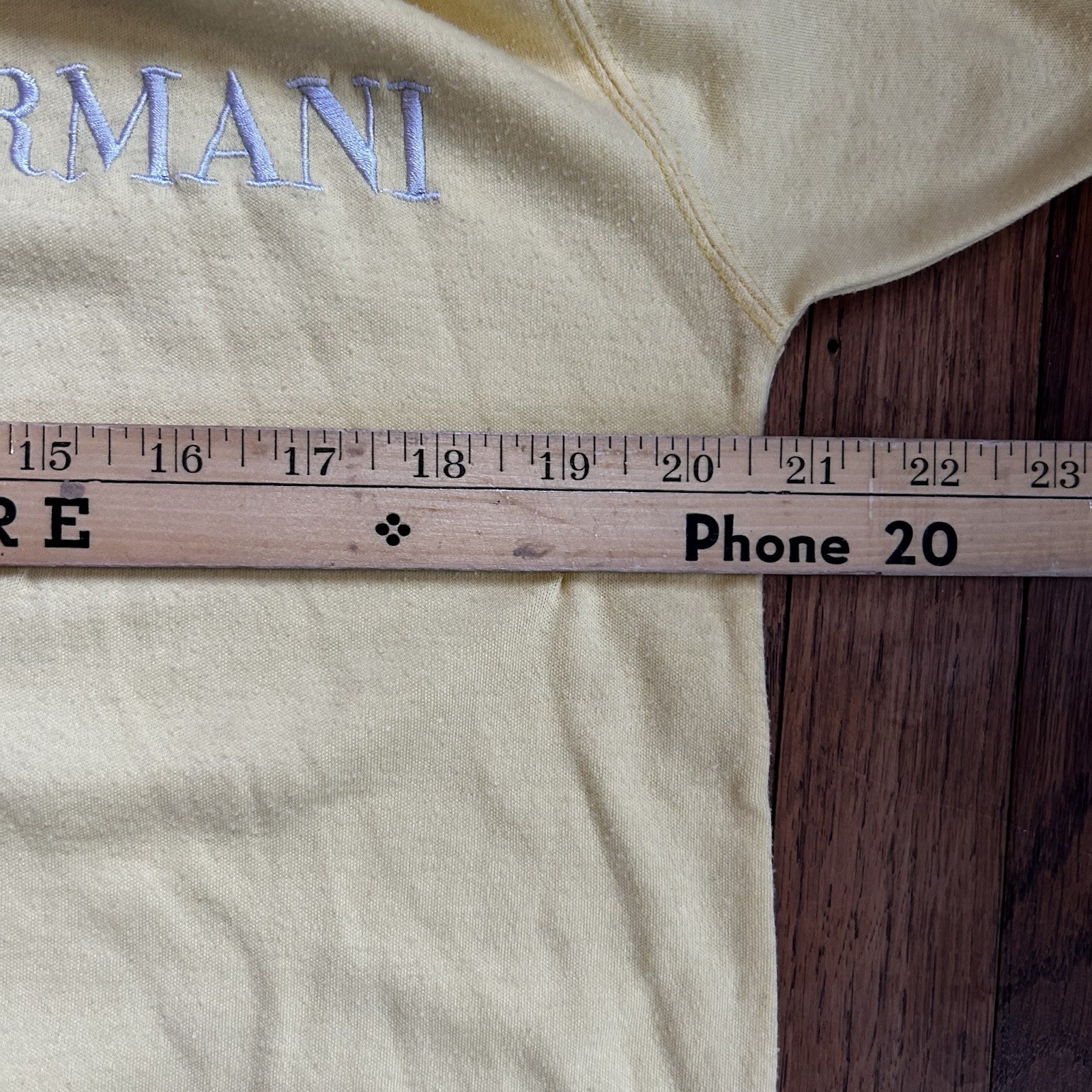Vintage Giorgio Armani Emporio Armani T Shirt Men’s Yellow XL 90s gallery