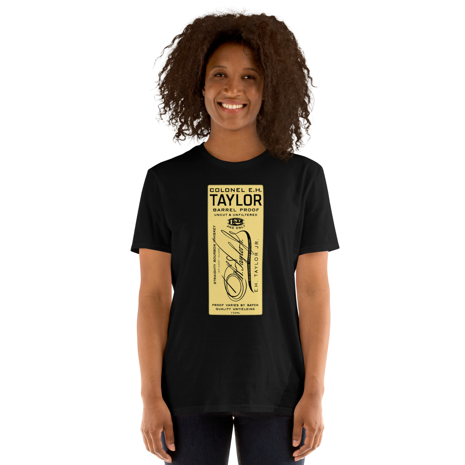 Colonel E.H. Taylor Bourbon Shirt Barrel Proof Whiskey Label Graphic Tee gallery