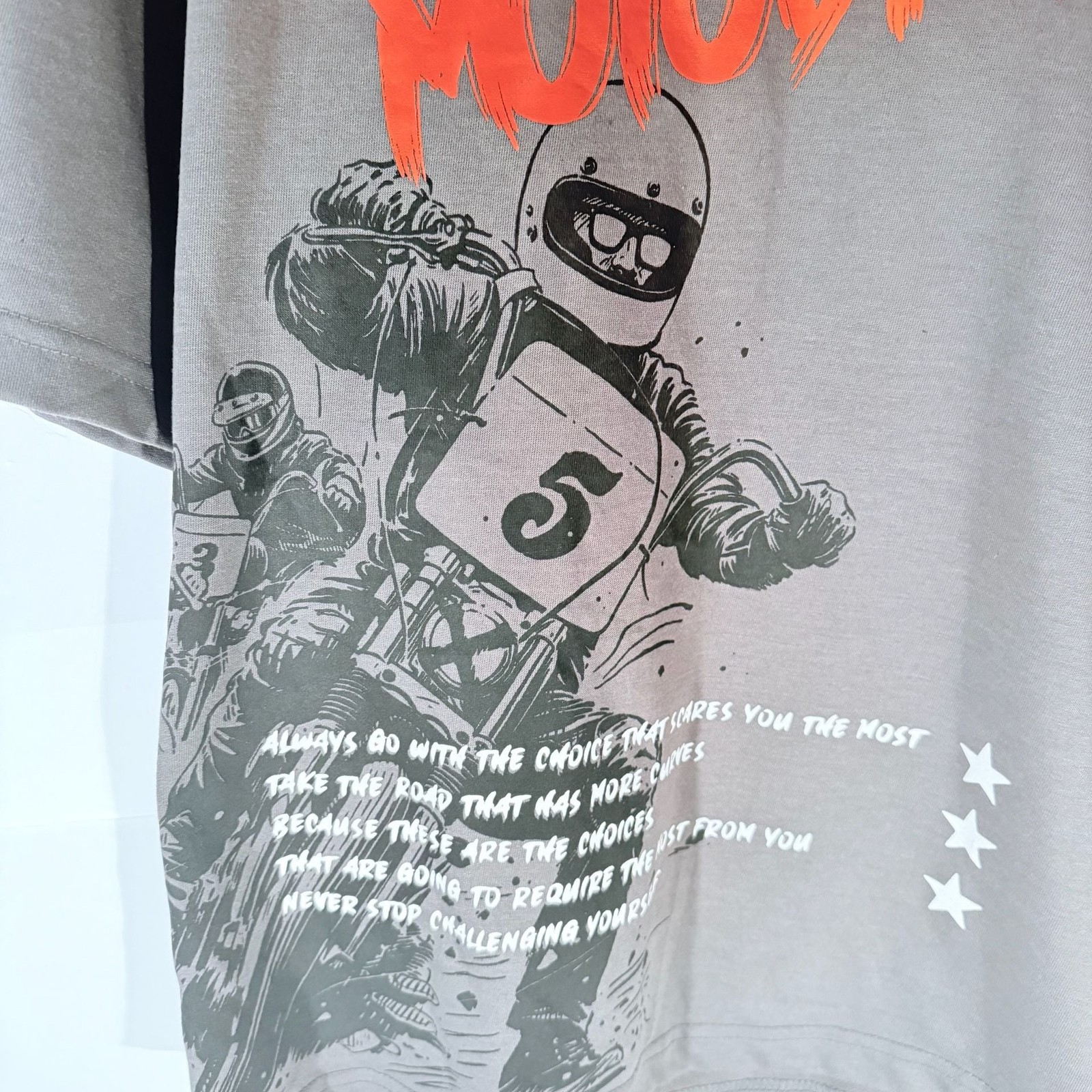 Hanger Graphic Motorcycle Skull T-Shirt Size M gallery