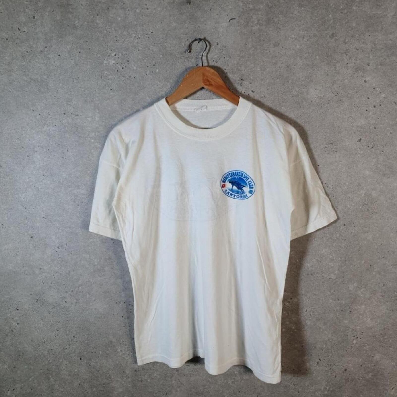 Vintage Mediterranean Dive Club Santorini Single Stitch T-Shirt Men M C29472 gallery