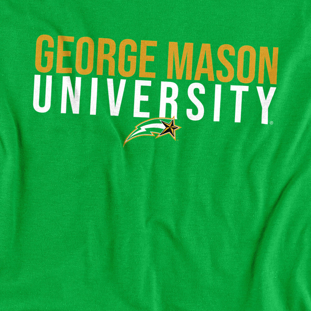 George Mason University Adult T-Shirt Stacked, Kelly Green, S-4XL gallery