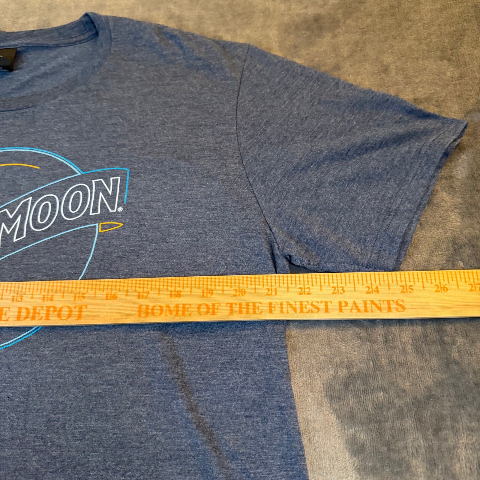 District Blue Moon Graphic T Shirt Mens Large Blue Tri Blend Short Sleeve gallery