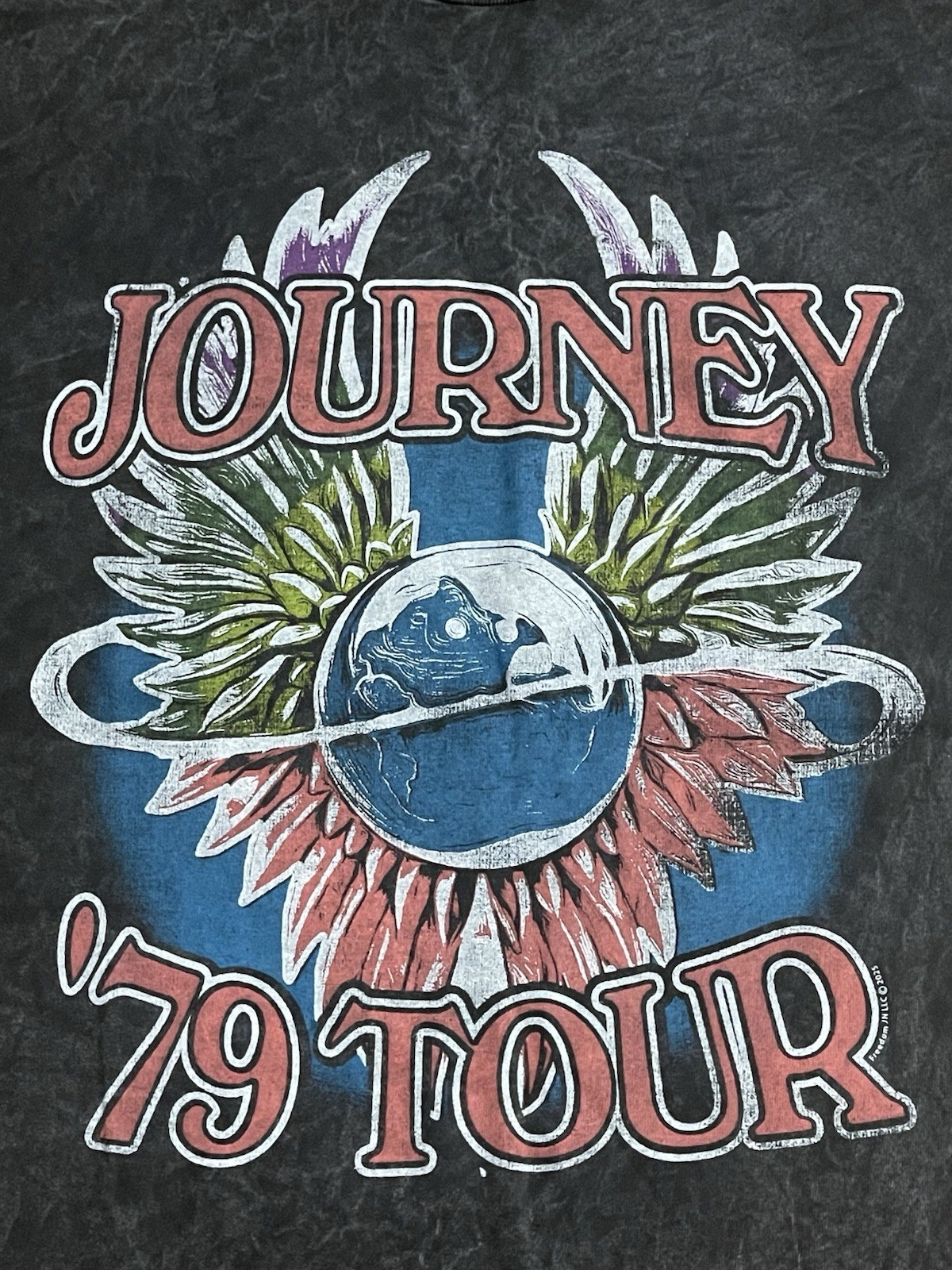 Journey ‘79 Tour Graphic T-Shirt Men's Pre-washed Short Sleeve Black Size L gallery