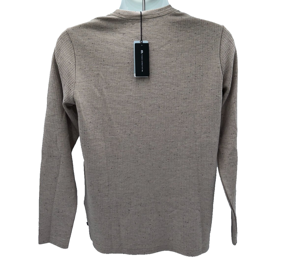 $140 Travis Mathew Men's Cloud Waffle Crew Shirt - Oxford Tan - Small - New Tag gallery