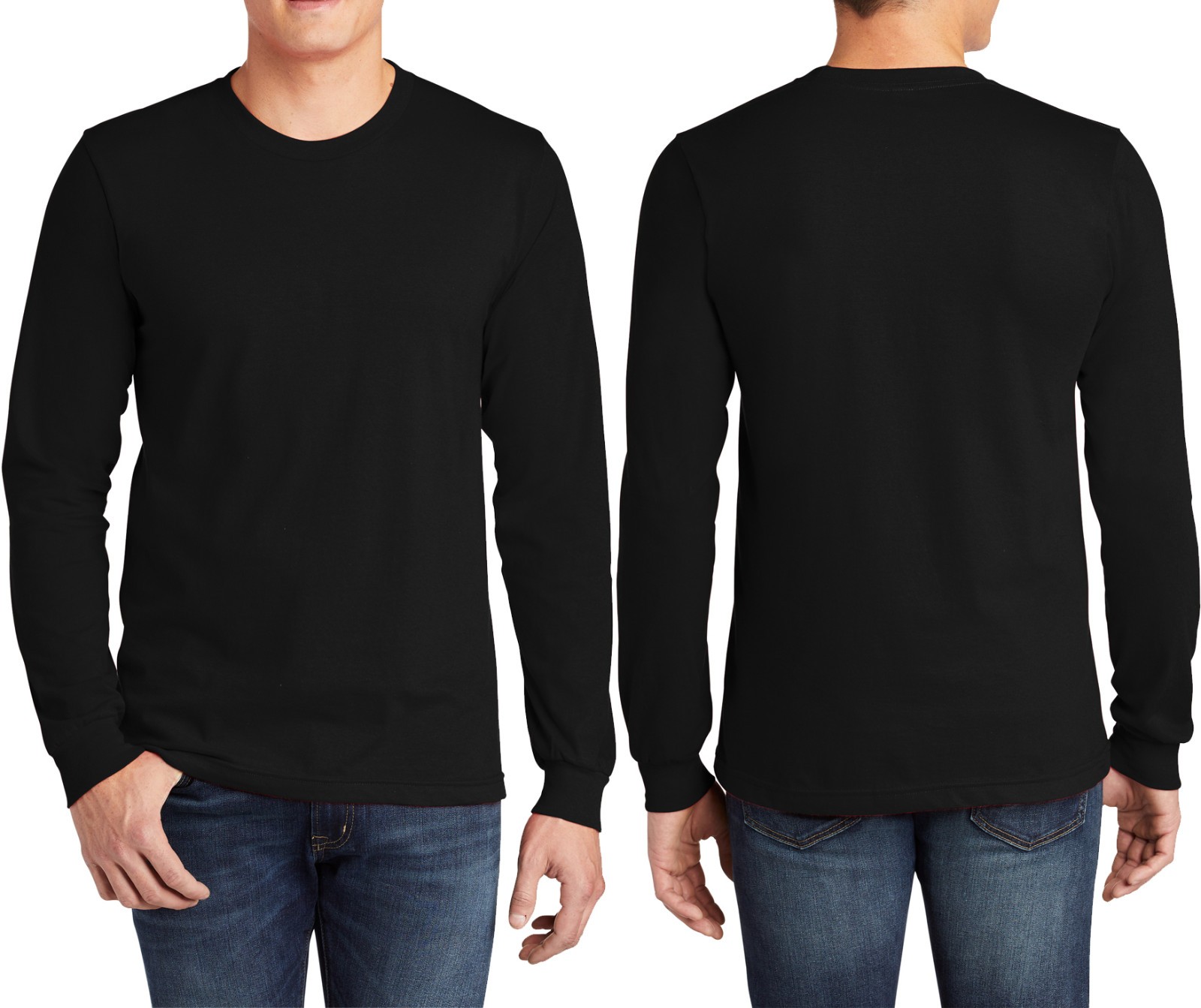 Mens American Apparel Tee 100% Soft Ring Spun Cotton Long Sleeve T-Shirt S-3XL