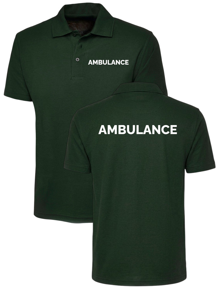 Ambulance Polo Shirt, Lifesaver Rescue Emergency Uniform, Workwear Unisex Polo