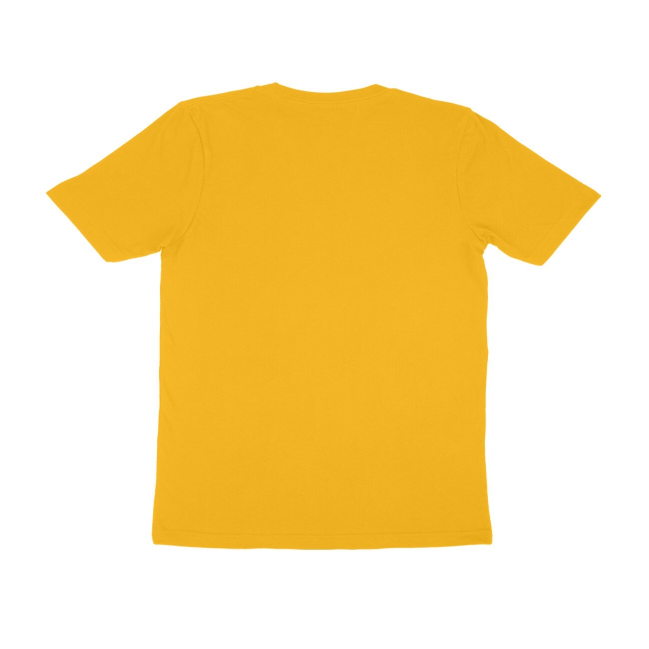 Round Neck Golden Yellow Color Mix Size Half Sleeve Casual Wear T shirt For Men gallery