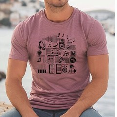 Audio Engineer Music Production T-Shirt, Abstract Music Design