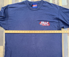Vintage 90s Budweiser Bud Ice Beer Single Stitch T Shirt Size XL See Measurement