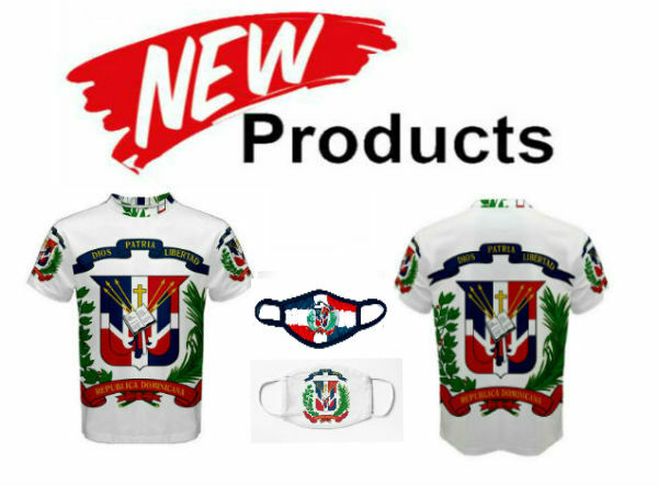 DOMINICAN REPUBLIC COAT OF ARMS FLAG MEN T-SHIRTS & FREE MASK CP BRAND gallery