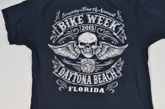 74th Daytona Beach Motorcycle Bike Week 2015 Short Sleeve Black Large Shirt