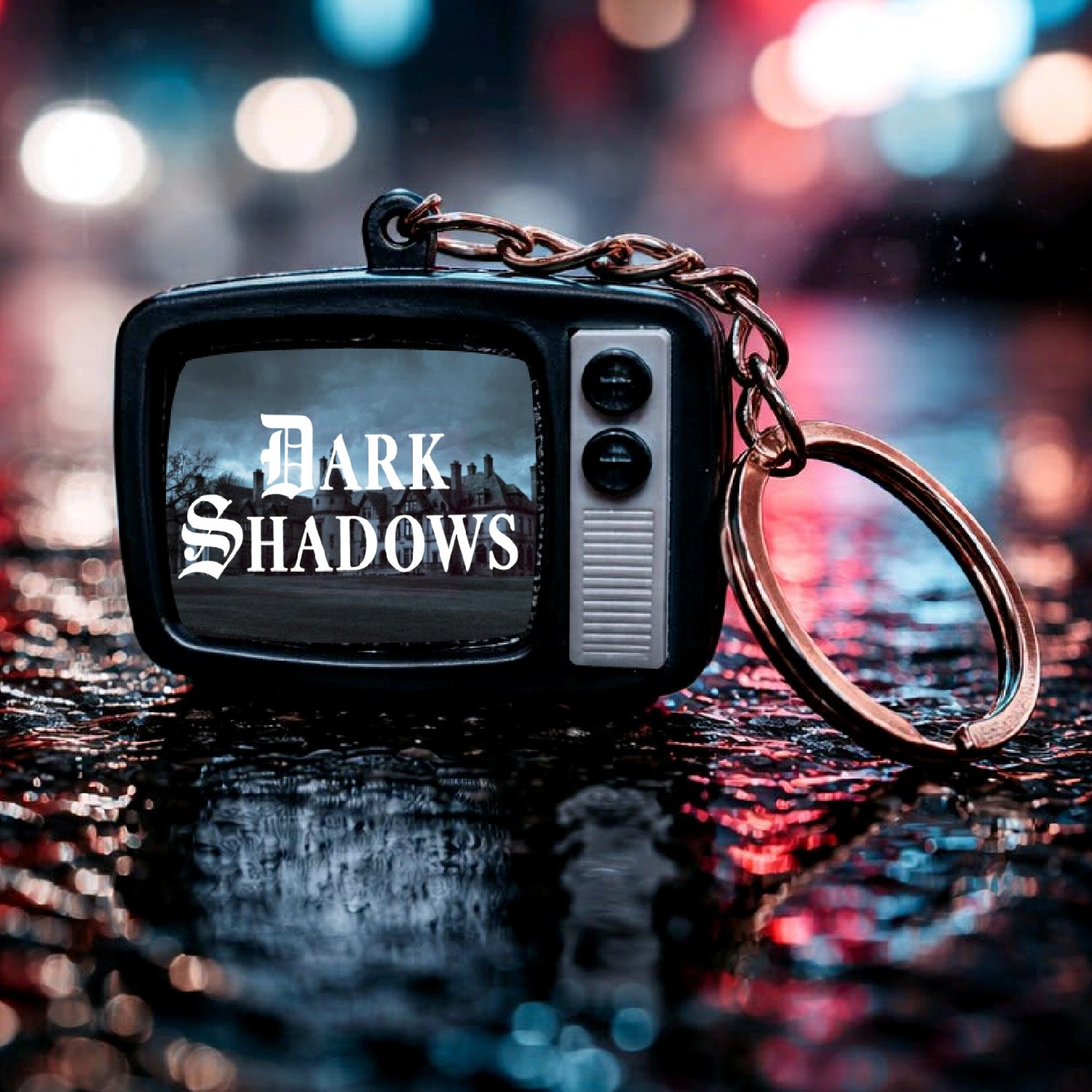 Dark Shadows Show TV Set Keychain retro style w/ light and Sound