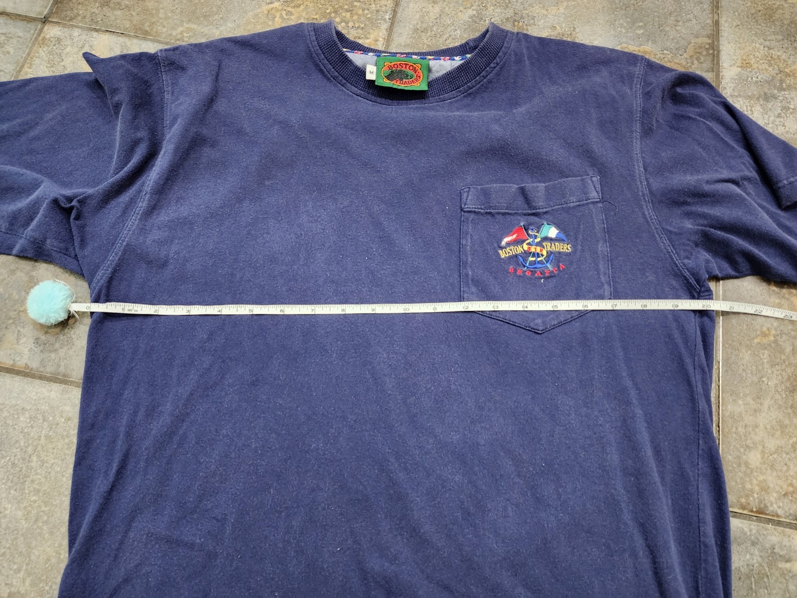 Vintage 90s Boston Traders Men's Medium Regatta Outdoor Sailing Pocket T Shirt gallery