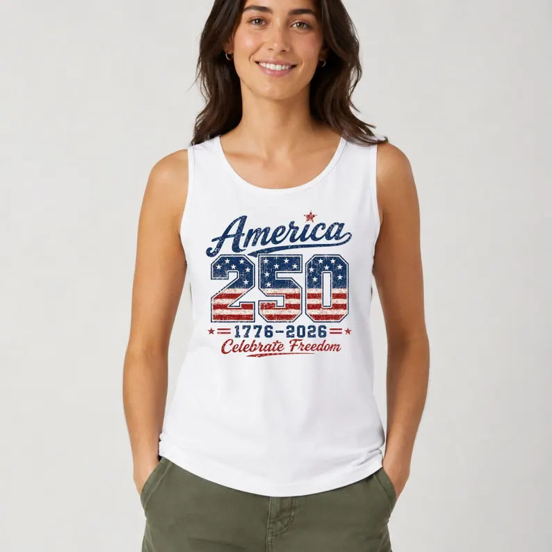 America 250 Years Independence Patriotic Tank Top