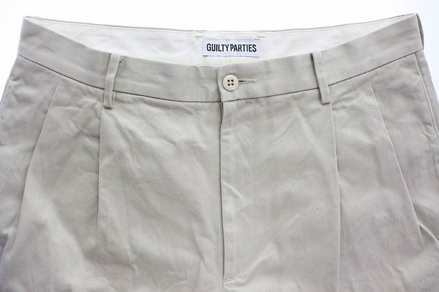 WACKO MARIA DOUBLE PLEATED CHINO TROUSERS BEIGE SIZE 2XL 23SS WMP PT02 2 Tuck Ch gallery