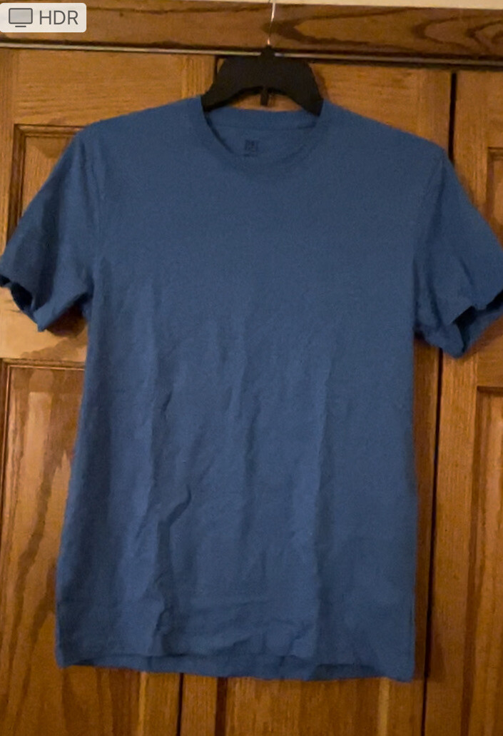Blue T-Shirt Cotton Blend Unisex Small Dist Rict Perfect New No Tags
