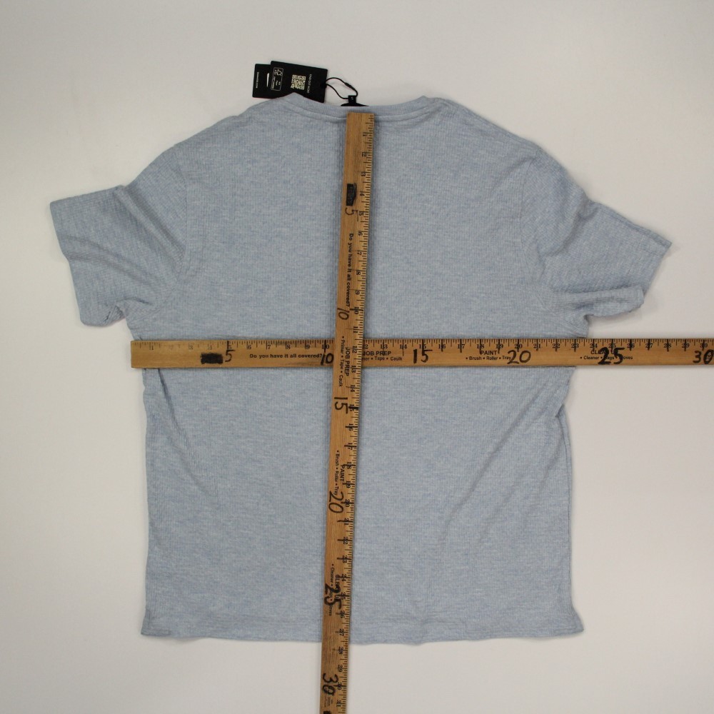 Ted Baker Men's Textured Short Sleeve T-Shirt Size 5 XL Regular Blue Stretch NWT gallery