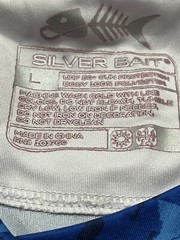 SILVER BAIT MEN’S PERFORMANCE FISHING SHIRT Sz L-UPF50+ Blue-L Sleeve