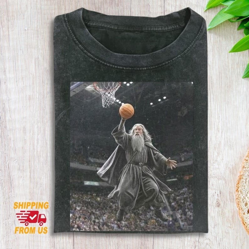 Gandalf Wizard Basketball Shirt, Fantasy T-shirt, Basketball Shirt, Magic Sport gallery