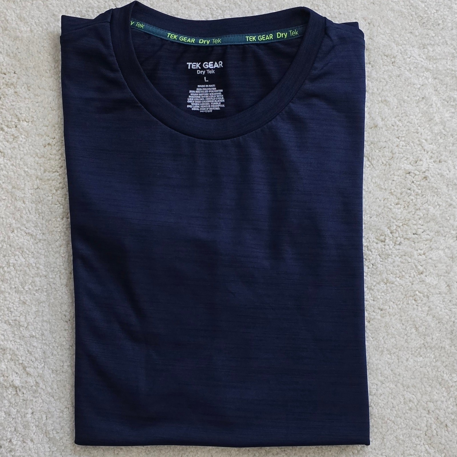 Tek Gear Dry Tek Navy Performance Wicking Tee Men's Large gallery