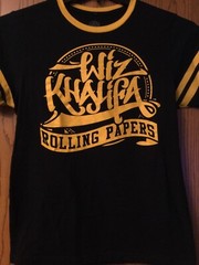 Wiz Khalifa – “Rolling Papers” – Black W/Yellow Striped Sleeves – 2012 – S