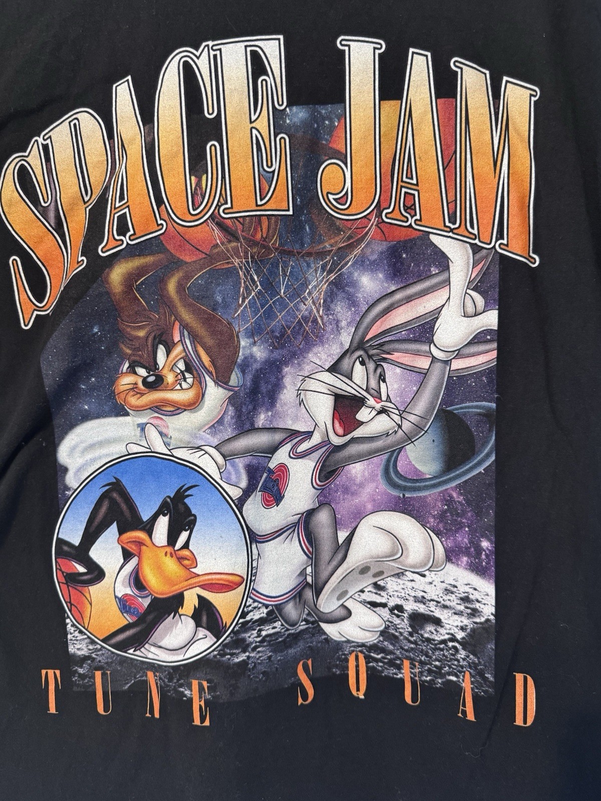 Port & Company Fan Favorite Men's L Black Space Jam Tune Squad Graphic Tee gallery