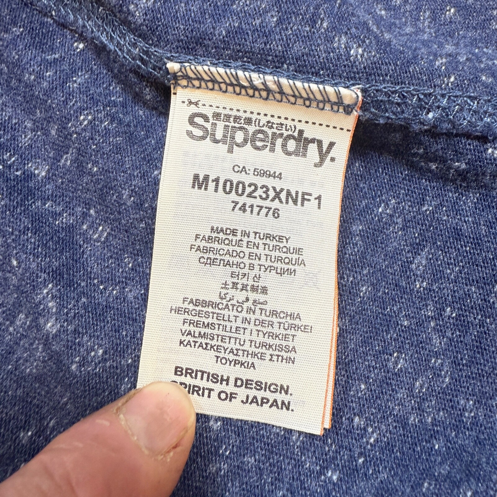 Superdry Vintage Cali Ringer Tee Men's Size L Blue Cotton S/S Crew-Neck T-Shirt gallery