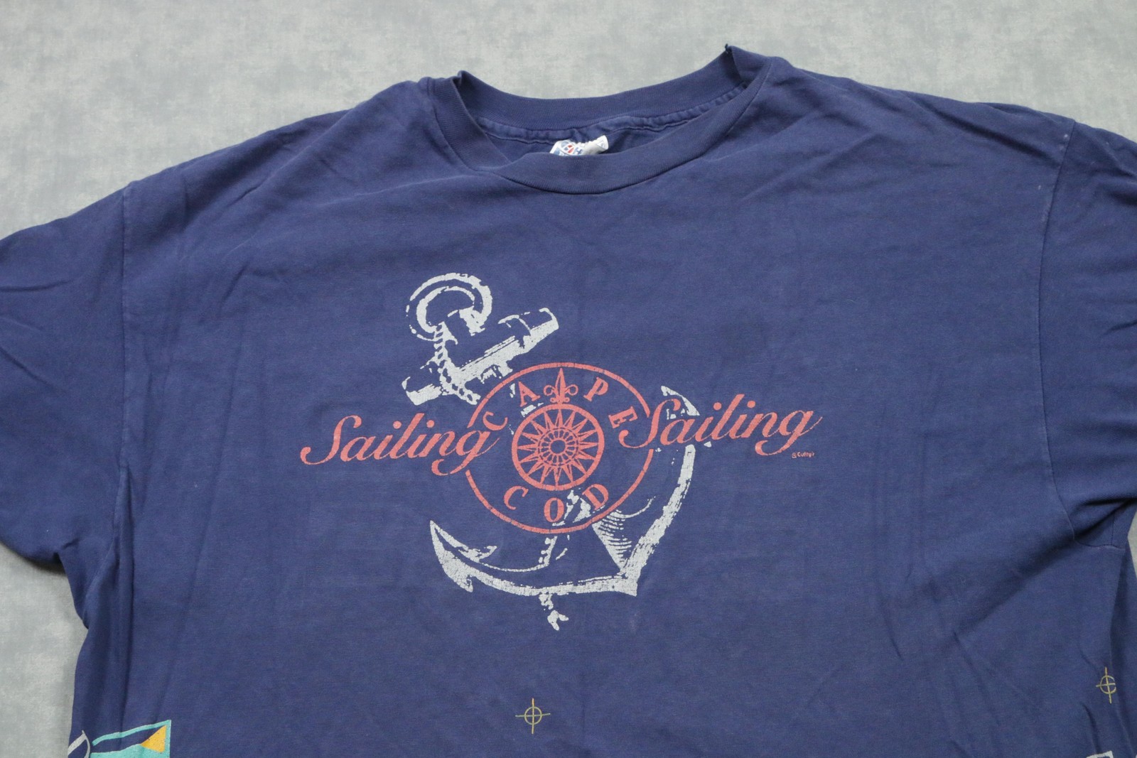 Vintage Cape Cod Sailing Shirt Mens 2XL Navy Nautical Crew 90s USA Hanes gallery