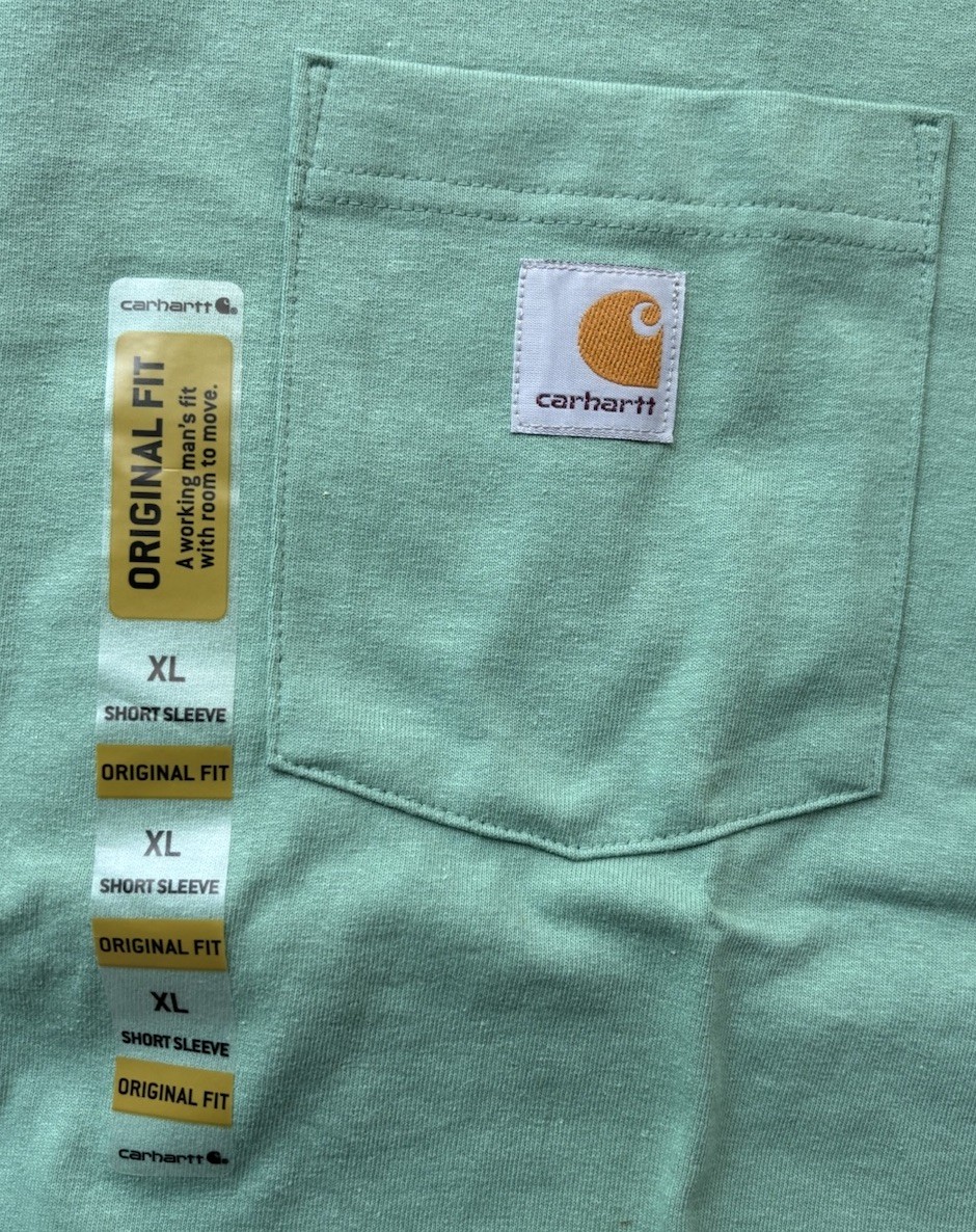 Men’s Carhartt K87 Mint Green Heavy Duty T-Shirt (NWT) gallery