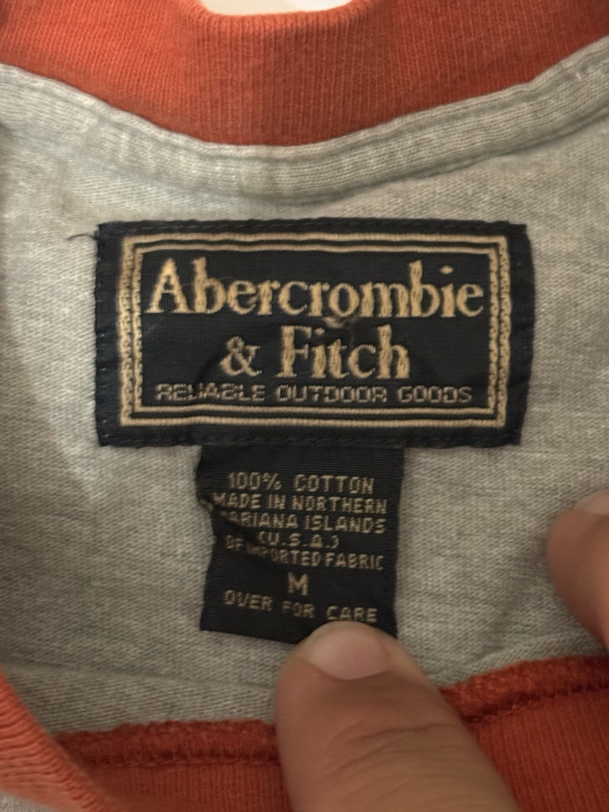 Vintage Abercrombie & Fitch Tigers Football Grey and Orange Tshirt gallery