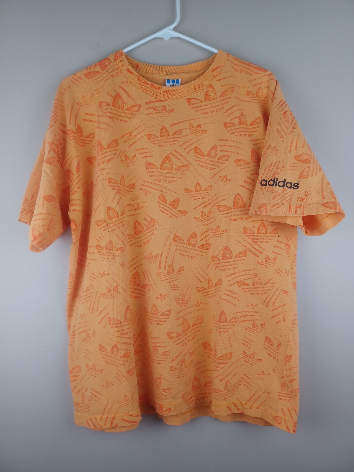 Vintage Adidas All Over Print Trefoil Logo T-shirt Mens Large AOP Colorful Beach gallery
