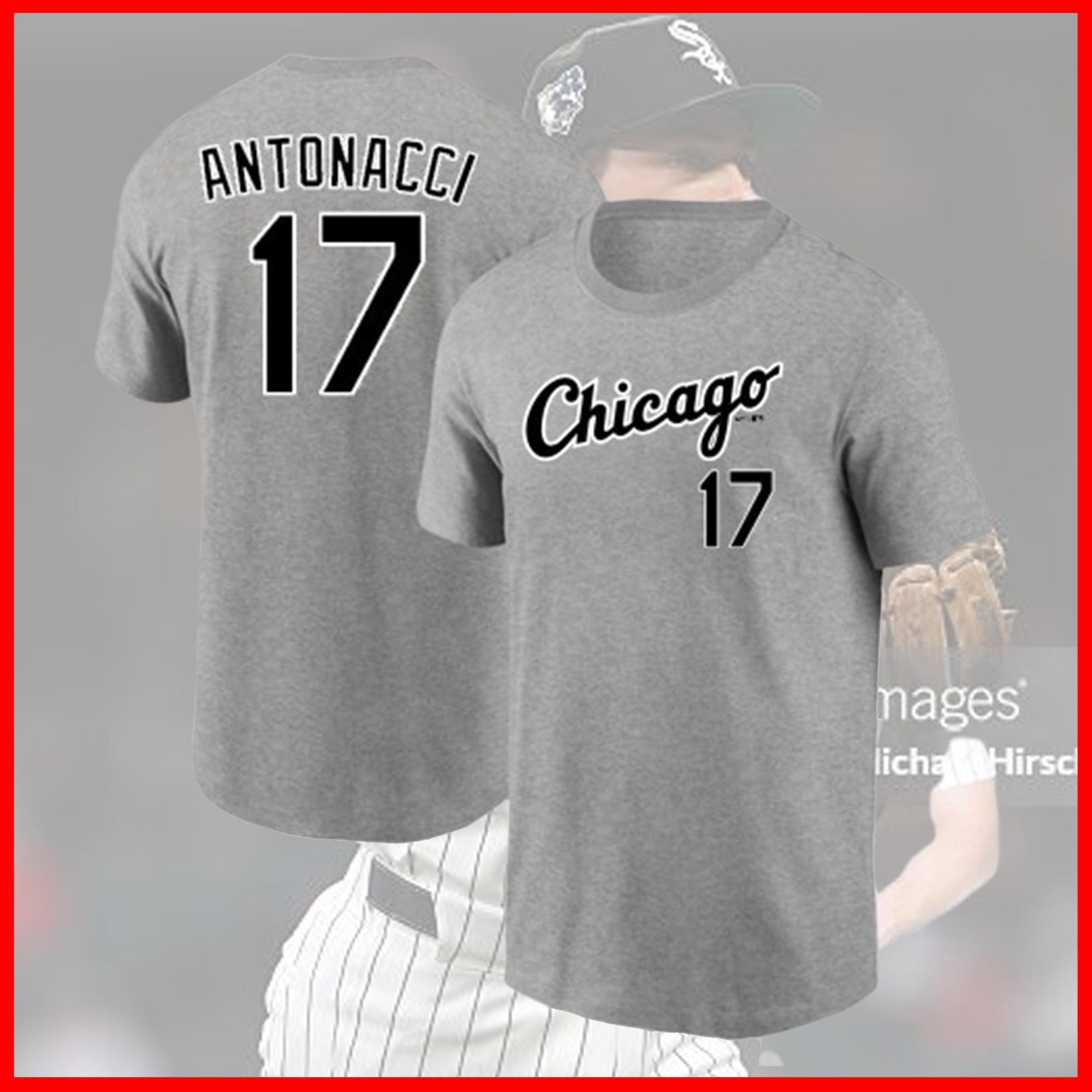 🔥 2026 Sam Antonacci #17 Chicago Baseball Team Name & Number Gifts For Fan gallery