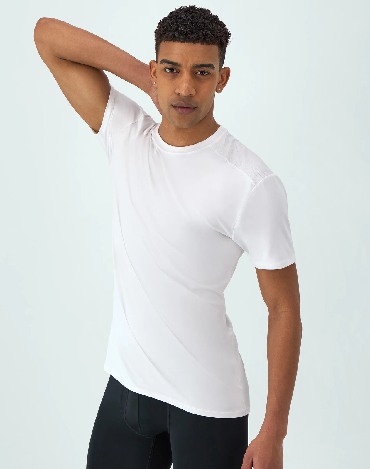 Hanes Moves Ultimate Men's Breathable Mesh Crewneck T-Shirt, X-Temp, White, gallery