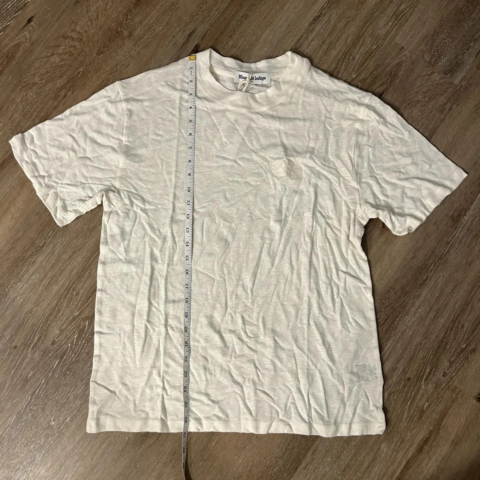 Kings Of Indigo Shirt Men's Medium White Penda Pocket Tee Cloud Dancer Crewneck gallery