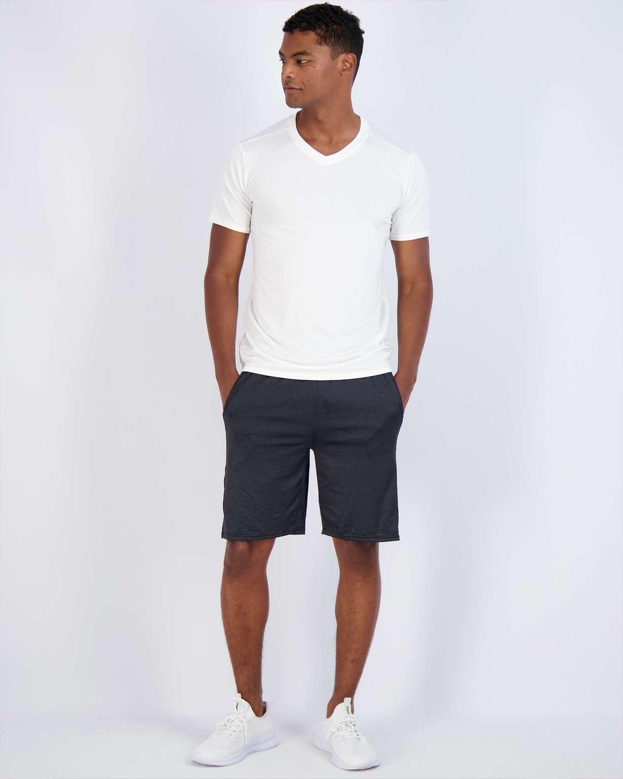 5 Pack: Men’s V-Neck Dry-Fit Moisture Wicking Active Athletic Tech Performanc... gallery