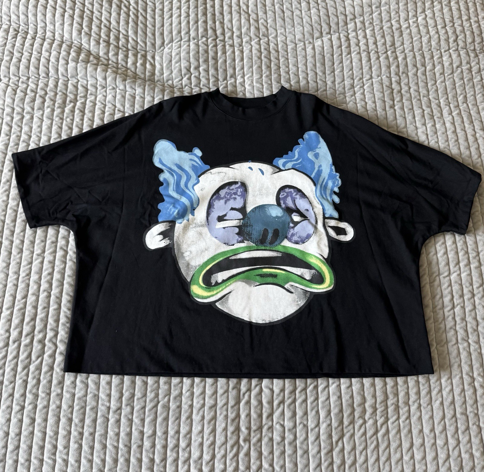 Billionaire Studios Bloo The Clown Frown Cropped Boxy Tee Size Large gallery
