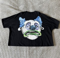 Billionaire Studios Bloo The Clown Frown Cropped Boxy Tee Size Large