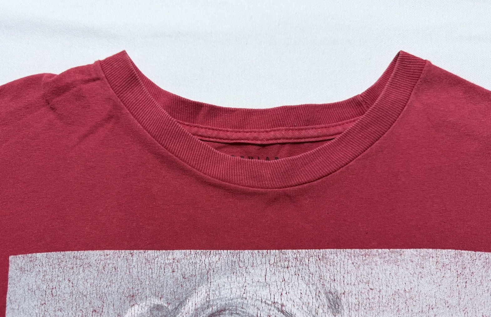 Y2K Rockstar XL Graphic Tee Red Edgy Tattoo Model Grunge Distressed Oversized gallery